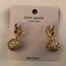 Kate Spade Jewelry | Kate Spade Gold Tone On The Dot Sphere Huggie Hoop Earrings Cz Accents Nwt | Color: Gold | Size: Os