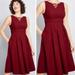 Anthropologie Dresses | Modcloth Always Polished Burgundy Fit Flare Dress | Color: Red | Size: Xs