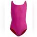 Adidas Swim | Adidas Girls Athletic Swimsuit Racerback One-Piece Fuchsia/Scarlet Size Xl | Color: Pink/Red | Size: Xlg