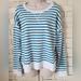 J. Crew Tops | J Crew French Terry Long Sleeve Top Sweatshirt Pullover Size L | Color: Blue/White | Size: L