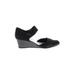 Anne Klein Wedges: Black Print Shoes - Women's Size 9 1/2 - Round Toe