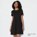 Women's Airism Cotton Short-Sleeve Mini Dress with Quick-Drying | Black | Small | UNIQLO US