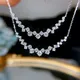 Petit collier pendentif diamant 1 carat pour femme timbre de mode clavicule en cristal brillant