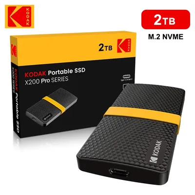 Kodak-Disque Dur Externe Portable SSD Type-C USB 3.1 PSSD 256 Go 512 Go 1 To 2 To pour PC