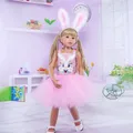 Robe Tutu en Forme de Lapin Rose pour Fille Tenue de ixpour Enfants Costume de Princesse pour