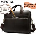 WESTAL-Sac en Cuir group pour Homme Sacoche pour Ordinateur Portable 14 Sacoche pour Document