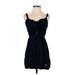 Abercrombie & Fitch Casual Dress - A-Line V Neck Sleeveless: Blue Print Dresses - Women's Size Small