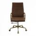 Birch Lane™ Genuine Leather Task Chair Upholstered in Gray | 40 H x 25 W x 27 D in | Wayfair 3FB20F801B1543ECA3969FE6A556C2E3
