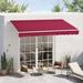Outsunny 141.75" W Retractable Patio Awning, Steel in Red | 141.75 W in | Wayfair 840-175V00RD