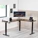 Vivo Corner Electric Desk DESK-E3CTB Series Wood/Metal in Black/Brown | 28.5 H x 74.8 W x 23.6 D in | Wayfair DESK-E3CTN-75