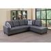 Gray Sectional - Zipcode Design™ Chaidez 103.5" Wide Faux Leather Sofa & Chaise Faux Leather | 35 H x 103.5 W x 74.5 D in | Wayfair