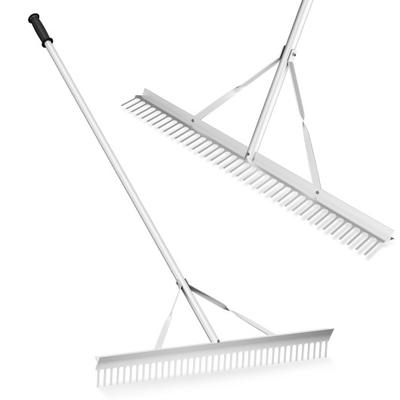 Costway Aluminum Rake with 36 Inch Wide Rake Head and 68 Inch Long Handle