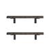 Gracie Oaks Alna 2 Piece Oak Bracket Shelf Wood in Black | 1 H x 12 W x 7 D in | Wayfair 67A0F48D429C40409901745C072E71E7