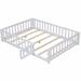 Harriet Bee Jacobee Slat Storage Bed Frame w/ Headboard Wood in White | 16.31 H x 79.6 W x 57.11 D in | Wayfair DAC4591CE1504FD28606C4C37338EF5E