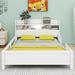 Red Barrel Studio® Kyier Full Size Platform Bed w/ Built-In LED Light Wood in White | 31.3 H x 58.1 W x 87 D in | Wayfair