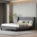 Ebern Designs Artiomas Upholstered Platform Bed Upholstered in Gray | 38.61 H x 81.11 W x 63.81 D in | Wayfair 8D4B85E4DB6E4395B644C0D119DEC3FA