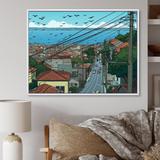 Highland Dunes Bay Area Hills Of San Francisco On Canvas Print Metal in Blue/Brown/Green | 30 H x 40 W x 1.5 D in | Wayfair