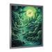 Trinx Mystical Moon Magical Waves - Print Metal in Green | 32 H x 16 W x 1 D in | Wayfair 6751BECCD40041D28BFD66771AF2E041