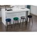 Round Barstools with Swivel Seat, Velvet Barstools Set of 2 with Footrest, Breakfast Bar Chairs Kitchen Island Dining Chair