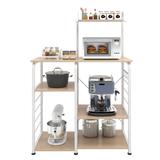 Microwave Stand Kitchen Cart, Microwave Cart Stand, 35.4 inches Kitchen Utility Storage 3-Tierx4-Tier for Baker