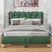 Full/Queen Size Upholstered Platform Bed with Support Legs, Full/Queen Bed