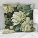 Designart "Green Damask Marigold Oasis" Damask Printed Throw Pillow