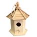 Wood Bird House Pendant Wooden Bird Cage Idyllic Decorative Hanging Bird Nest Home Ornament