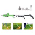 1500W Electric Weed Burner Torch Flame Weeding Electronic Ignition 5 Nozzle 500L/min (Aluminum + ABS Green) Electric Weed Burner Flame Weeding Electronic Ignition 5 Nozzle 500L/min