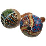 6 pcs Percussion Sand Hammer Maracas Instrument Kids Maracas Wooden Fiesta Maracas