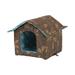 Jacenvly Grinch Christmas Decorations Clearance Winter House with Self Warming Pad Outdoor Indoor Weatherproof Heat Insulated Shelter Enclosure for Cats Dogs Rabbits Waterproof Tent Feral Home Decor