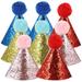 8 Pcs Party Birthday Hat Puppy Hats Pet Costume Accessories Christmas Hat for Dogs Pet Cone Caps Baby