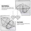 Heart Shape Iron Pendant 2pcs Heart Shape Flower Hanging Basket Retro Iron Pendant for Home Decoration