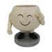 wirlsweal Resin Garden Planter Flower Pot Adorable Smiling Face Expression Plant Pot Resin Garden Pot for Indoor Outdoor Decoration