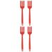 4 Pcs Silicone Cooking Fork Tongs Food Serving Utensils Grill Tasting Pasta Server