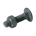 1 Pc Yardgard .709 In. H Galvanized Silver Steel Carriage Bolts