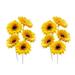 WINDLAND 10pcs Sunflower Stakes 12 Inch Garden Stakes Decoration Yard Lawn Ornaments Waterproof Flower Pot Stick Indoor Outdoor