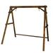 LeCeleBee Porch Swing Stand 67 Wooden Swing Frame with Extra Bottom Connection Board and Stable A Frame for Patio Porch Backyard 600lbs Capacity