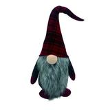 29 Red And Black Plaid Fabric Standing Gnome