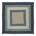 Colonial Mills Color Market Indoor / Outdoor Area Rug Blue 6 x 6 Square Border 0.25 - 0.5 inch Reversible Made To Order Stain Resistant 6 Square