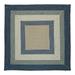 Colonial Mills Color Market Indoor / Outdoor Area Rug Blue 6 x 6 Square Border 0.25 - 0.5 inch Reversible Made To Order Stain Resistant 6 Square