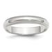 4 mm Sterling Silver Half Round Milgrain Band Polished - Size 6.5