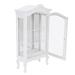 1:12 Doll House Transparent Window Display Cabinet Dollhouse Miniature Mirrored White Cabinet Mini Bathroom Furniture Storage