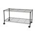 WBTAYB 2 -Tier Rolling Wire Shelving Organizer Metal Storage Rack for Laundry Bathroom Kitchen