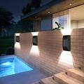 QJUHUNG 4 PCS Solar Deck Lights Solar Powered Step Light Waterproof LED Outdoor Fence Lighting Bronze Finished for Decks Stairs Patio Path Yard Garden Decor White Light