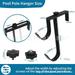 HEMOTON Pole Hanger Swimming Pool Wall Hook Multi-use Pool Hook Metal Pool Pole Hanger for Fence