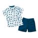 Shiningupup Dinosaur Shirt Set Short Sleeved Shorts Blue Small Dinosaur Boys Shirt Set Boys Summer Daily Set Two Piece for Kids Boys 3 4 Baby Boy Clothes 3 6 Months Shorts