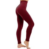 Baqcunre Yoga Pants Women Four Seasons Breathable Seamless Yoga Clothing Fitness Suit Sports Pants Womens Pants Compression Leggings For Women Workout Leggings For Women Wine XL-XXL