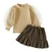 Baby Girls Clothing Long Sleeve Pumpkin Print Tops and Crewneck Sweatshirts Flare Pants 2Pcs Girls Outfits