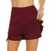 Baqcunre Running For Skort Performance Tennis Women s Golf Skirt Lightweight Sport Active Skirt Women S Skirts Tennis Skirt Mini Skirt Women Clothing Skirts For Women Color Wine Size M