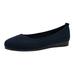 EHQJNJ Womens Casual Tennis Shoes Ladies Fashion Solid Color Breathable Knitting Round Head Flat Comfortable Casual Single Shoes Slip on Walking Shoes for Women Walking Shoes Women Comfortable